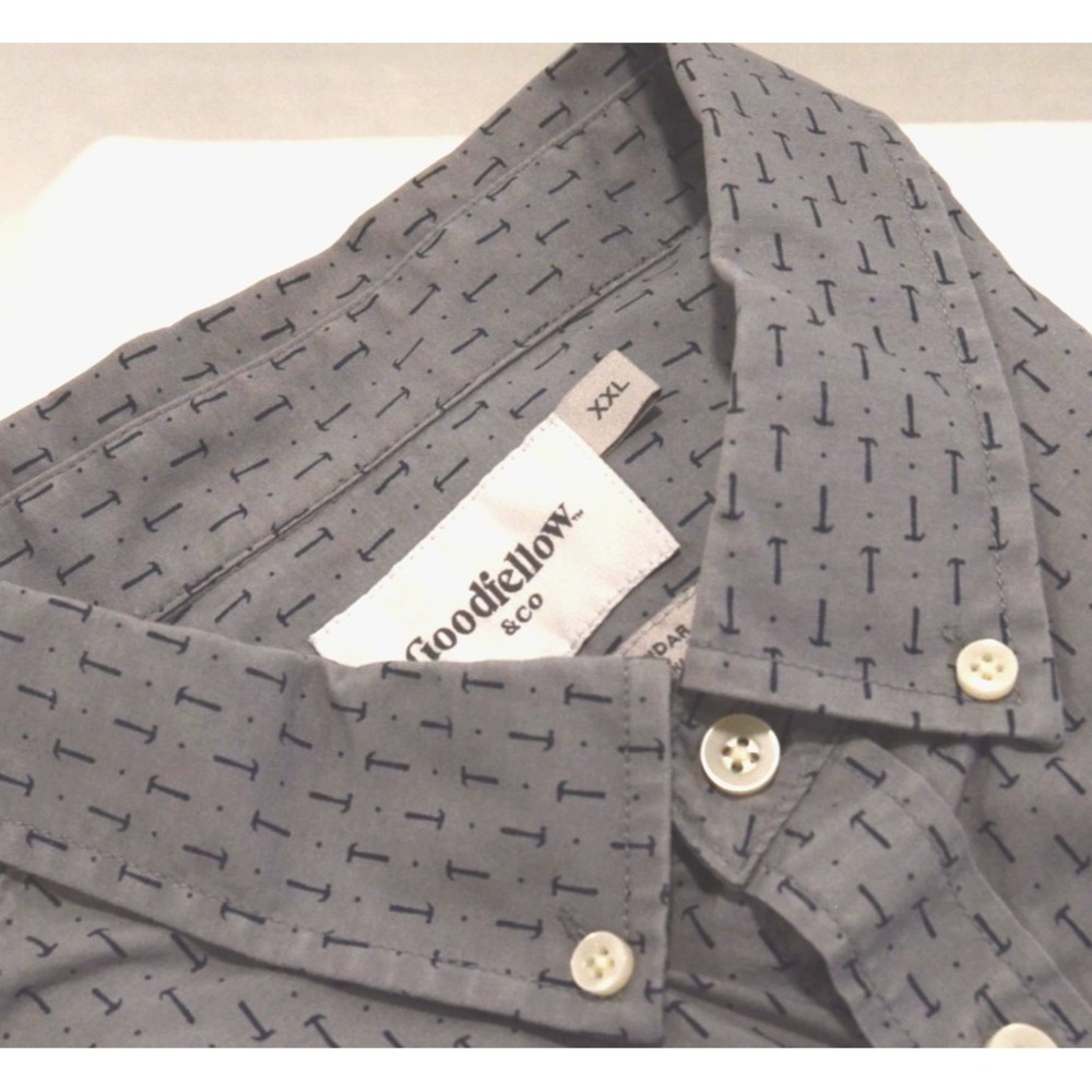 Goodfellow & Co Men's Size XXL Gray/Black Standard Fit 100% Cotton